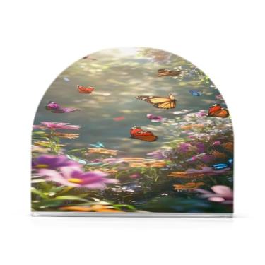 Imagem de Qilmy Lindas flores coloridas e borboletas porta-guardanapos para mesas – Porta-guardanapos para cozinha, porta-guardanapos de mesa, porta-guardanapos de coquetel, porta-guardanapos de papel30