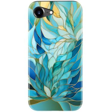 Imagem de Goodon Capa fofa para iPhone 16e - Compatível com carregamento sem fio - Capa rígida de camada dupla + capa de silicone - Capa protetora para celular com designs modernos para mulheres - flores de