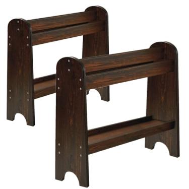 Imagem de HDYEGIOU Suporte para selim de madeira com 2 unidades