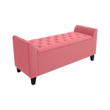 Imagem de Banco Baú Calçadeira organizador 120cm puff bau para quarto(rosa)