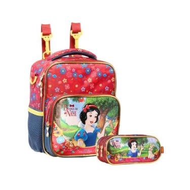 Imagem de Kit Escolar Branca De Neve Lancheira Térmica + Estojo Duplo - Xeryus