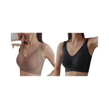 Imagem de Sutiã Sem Costura Push up Sem Fio Para Mulheres, Lingerie Macia, Confo