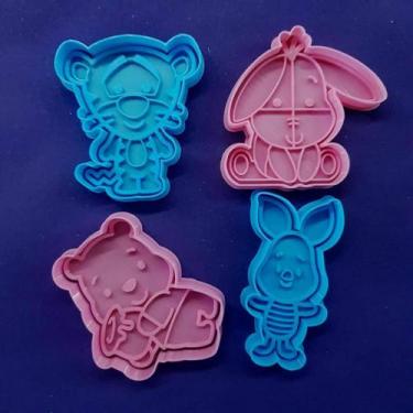 Imagem de Cortador Biscoito Molde Forma URSINHO POO Marcador Carimbo Pasta Ameri