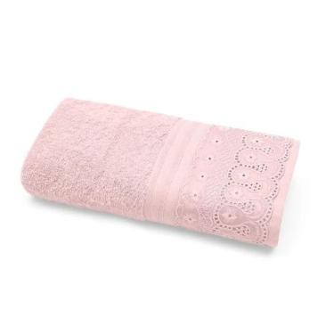 Imagem de Toalha de Rosto Cristal com Renda Buettner, Renascenca Rosa