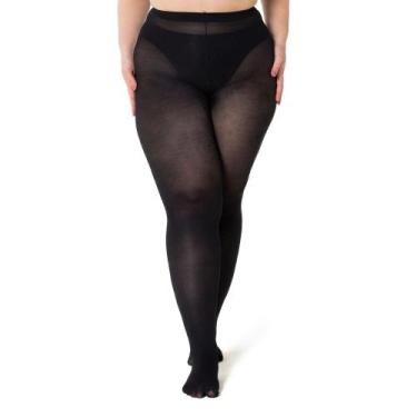 Imagem de Meia calça feminina trifil fio 80 opaca plus size, Preto, 2XG