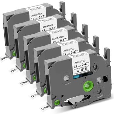 Imagem de COLORWING Fita adesiva compatível com Brother P Touch Label Tape TZe TZ 12 mm 0,47 branco laminado 1/5.1 cm TZe-231 TZ-231 Trabalho para Brother PT-D210 D220 1280 H110 1880 D400 P710BT refis, pacote