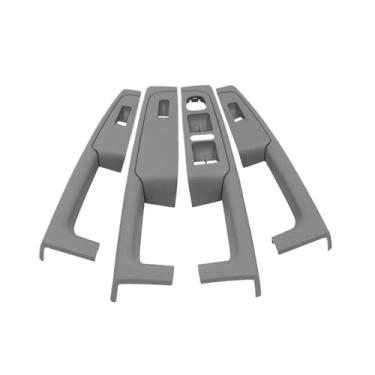 Imagem de 1 conjunto de 4 peças compatível com Skoda Superb 2 2008-2013 bege cinza interno maçaneta da porta do carro apoio de braço luva 3T1867157 3T1867158 3T0867162(4 PCS-Grey)