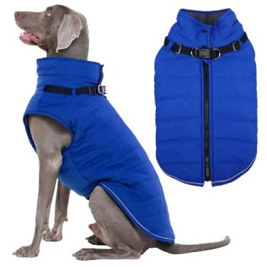 Imagem de Kuoser Casaco de cachorro grande 3GG | · À prova d'água · Zíper estendido · Compartimento para arnês · Dogue alemão · Design recomendado pelos veterinários