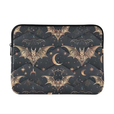 Imagem de Capa protetora de computador durável Line Art Bats, capa de viagem para laptop, bolsa masculina de 13 a 14 polegadas