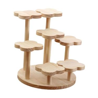 Imagem de Generic Mini Suporte de Madeira para Plantas, Expositor para Cupcakes, Ideal para Lojas de Acessórios, Colecionáveis ​​e Miniaturas.