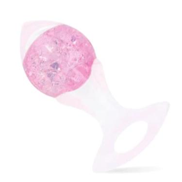 Imagem de Plug Anal Seta Pequeno Em Silicone Com Esfera De Vidro Interno Acessório Íntimo Brinquedo Sexual PL147P (ROSA)