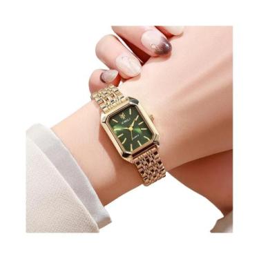 Imagem de Relógio De Pulso Feminino Com Pulseira De Aço Inoxidável, Mostrador Qu