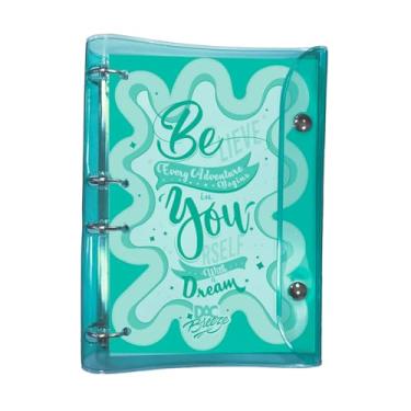 Imagem de DAC - Caderno Argolado Colegial PVC Cristal com 192 Folhas Fechamento em Botão - Breeze Verde