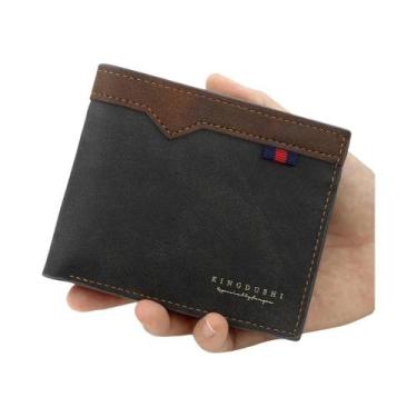 Imagem de Carteira Masculina Dobrável Curta 2025: Moderna, Minimalista, Casual, 