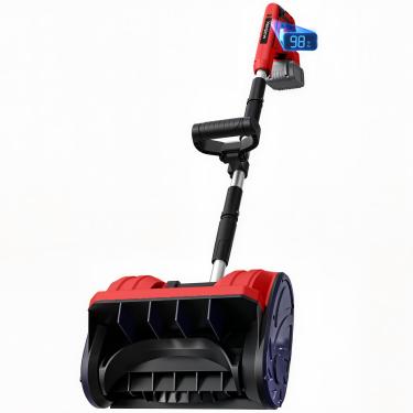 Imagem de MekiPow Pá de neve sem fio compatível com bateria Milwaukee de 18 V com motor sem escova, soprador de neve sem fio de 30 cm, lançador de neve elétrico, profundidade de 15,7 cm com alça frontal para
