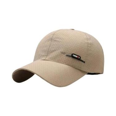 Imagem de Boné De Couro Masculino De Secagem Rápida Com Etiqueta, Estilo Simples