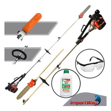 Imagem de Motopoda A Gasolina Podador De Galhos Importway + Óleo Stihl