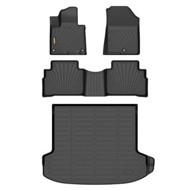 Imagem de Binmotor - Para kia Sportage 2026 (apenas modelos a gás), conjunto de tapetes e forro de carga, inclui 1º + 2º + tapete de porta-malas traseiro, tapete de carro para todos os climas para acessórios