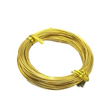 Imagem de YDJIANCAI Fio de alumínio para artesanato de 1,5 mm - Rolo de arame de arte colorida (5 m) para fabricação de joias, escultura DIY, contas, artesanato de modelos - cores sortidas para projetos