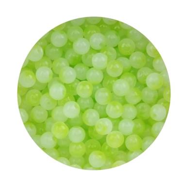 Imagem de Contas de vidro de 8 mm para fabricação de joias, 200 peças coloridas sortidas lindas contas de vidro redondas a granel para pulseira, artesanato, brincos, colar, amizade (G. verde 8 mm)