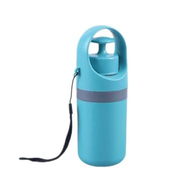 Imagem de Colher de cocô portátil para cães com dispensador de saco integrado - garra de coleta de lixo sanitário portátil para cães pequenos, médios e grandes - Colher de cocô leve sem toque com clipe de