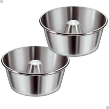 Imagem de Forma Redonda De Alumínio Para BoloTorta Pudim  20cm Kit Com 2 Unidade