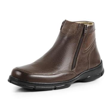 Imagem de Bota Masculina Casual Confort Pinhão Couro DIfranca - 2135 - Docflex, 