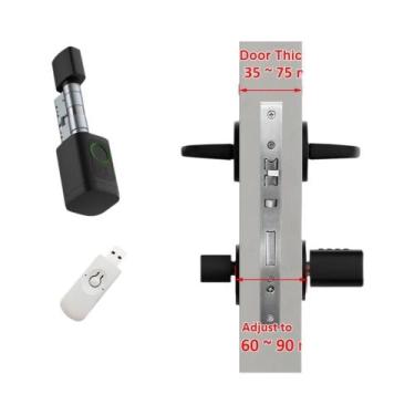 Imagem de Fechadura De Impressão Digital Bluetooth Ajustável RAYKUBE V1 Com Senh