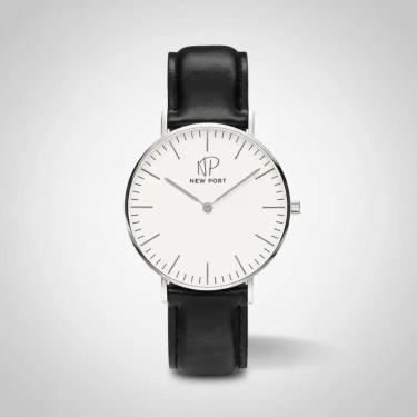 Imagem de Relógio Masculino Riverside Couro Casual Preto 40mm New Port-Masculino