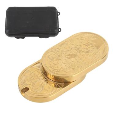 Imagem de CUOFYUNL Push Card Slider Aço Inoxidável Dragão Padrão Stress Relief Push Slider Brinquedo com Cordão Buraco para Adultos Crianças Relaxamento