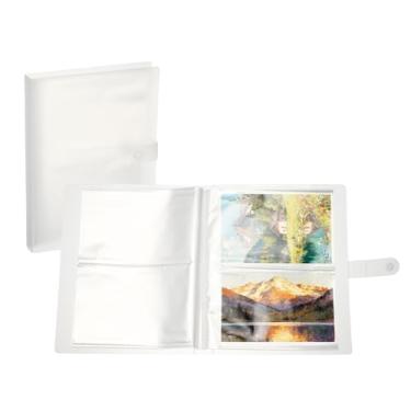 Imagem de PATIKIL Porta-cartões de índice de 4,6 x 16,5, pacote com 2, fichário de cartão de índice, organizador de cartões de memória, bolsas de armazenamento de 40 páginas, 160 cartões, pasta de livreto de