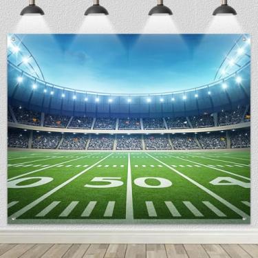 Imagem de BlissYard Estádio de futebol para decoração de dia de jogo, 2,4 x 1,8 m, cenário de fotos esportivas, faixa de fundo para fotos de futebol, festa, cabine fotográfica, evento, fotografia