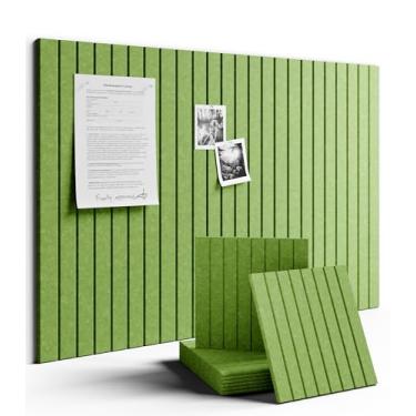 Imagem de Fluxynara Quadro de avisos grande de feltro 122 cm x 91 cm Alternativo para quadro de cortiça - pacote com 6 com 40 abas adesivas removíveis seguras, quadros de cortiça para paredes, placa de cortiça