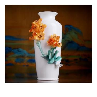 Imagem de Vaso de cerâmica para sala de estar, arranjo de flores, decoração de casa, escritório, vaso de flores