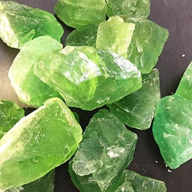 Imagem de Cristais e pedras naturais tamanho grande fluorita verde natural cascalho pedra crua cristal Feng Shui suprimentos de bruxaria decoração de casa para decoração (tamanho: 180-210g)