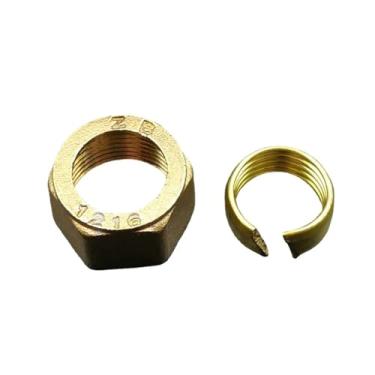 Imagem de Ferramenta de hardware A porca ou o anel para 1216 1418 1620 2025 2632 PEX-AL-PEX Adaptador de encaixe de tubo de latão junta de tubo de aquecimento de piso solar (anel, 2025)