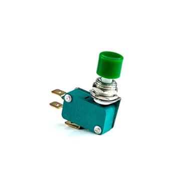 Imagem de Interruptores industriais DS-438 DS-438 Momentary Red/Green Push Button Actuator Micro Limit Switch 12mm Push Button Switch 6.3mm (Cor: Ds-438-verde)