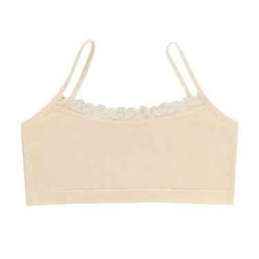Imagem de Sutiãs De Treinamento De Renda Para Crianças 3 Peças Verão Cor Sólida 