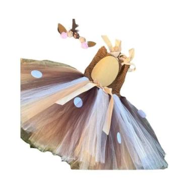 Imagem de Vestido Tutu De Princesa Bebê Com Faixa De Cabelo, Fantasia De Rena Pa