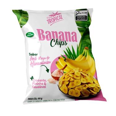 Imagem de Banana Chips Paixão Tropical Sabor Sal Rosa do Himalaia 60g