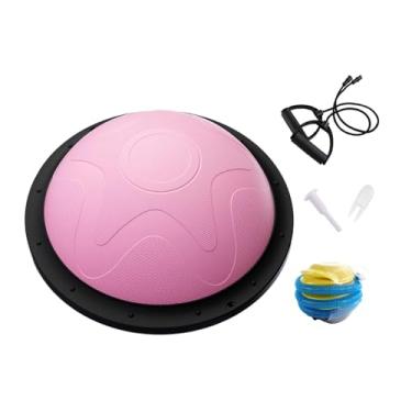 Imagem de Aymzbd Bola de Equilíbrio para Exercícios, Meia Bola de 46 Cm (18,11 Polegadas) para Exercícios de Estabilidade, Fortalecimento Muscular, Flexões, Pilates E, Rosa