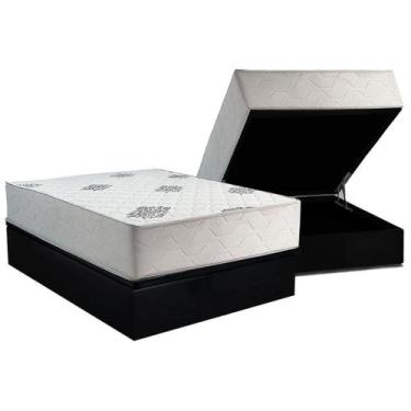 Imagem de Cama Box Baú Casal + Colchão Ortopédico Inovaflex Comfort Premium