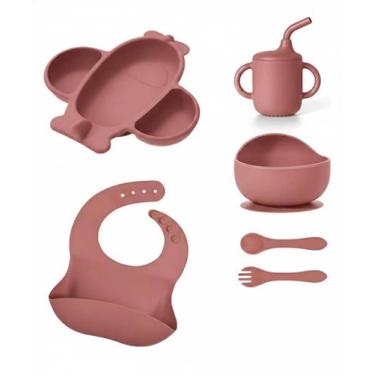 Imagem de Kit Introdução Alimentar De Silicone Para Bebê Formato Avião - 2W, Vin