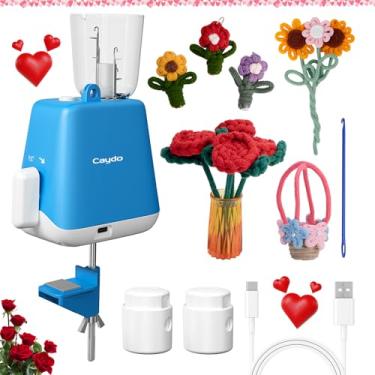 Imagem de Caydo Máquina de tricô francesa, máquina de tricô elétrica i Cord, máquina de tricô i-Cord, lã de tricô automática para i-Cords