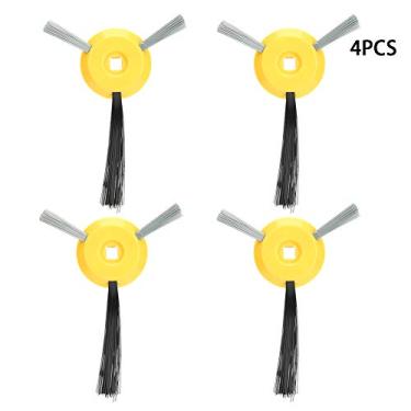 Imagem de Varrendo robô escova lateral durável abs pp espiral lã acessório de substituição para tubarão rv750 rv700 aspirador peças 4 pacote