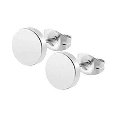 Imagem de Brincos De Argola Pendentes Em Aço Inoxidável Preto, Prata E Dourado C