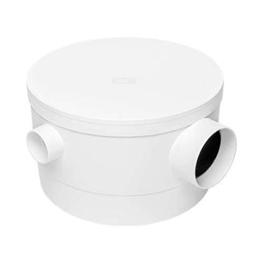 Imagem de Caixa Gordura Redonda 250x150x75mm Com Tampa - Pvc Resistente - 7 Entradas 40mm - Saída 75mm