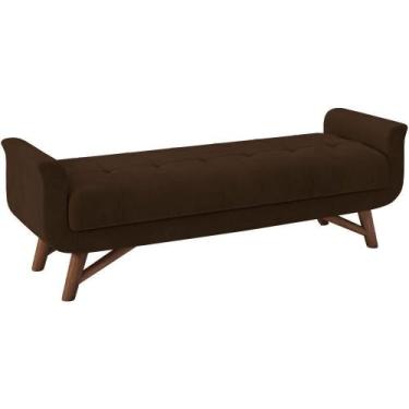 Imagem de Puff Recamier 140 Cm Pes Madeira Leville Veludo Sl 942 Peer - PERFAN M