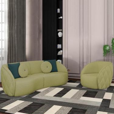 Imagem de Jogo Sofa 318 Cm 4 Lug E Poltrona 1 Lug Passion Tce 1027 Linho Moll Tc