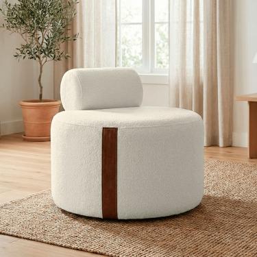 Imagem de Poltrona Decorativa Orgânica Erica Luxo Sala Bouclê Moderna